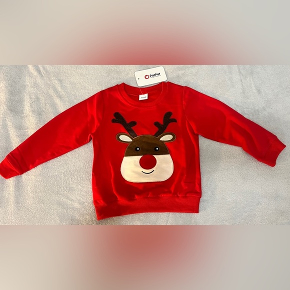 Christmas reindeer Embroidered baby boy or girl sweatshirts size 18-24 months - Picture 2 of 4
